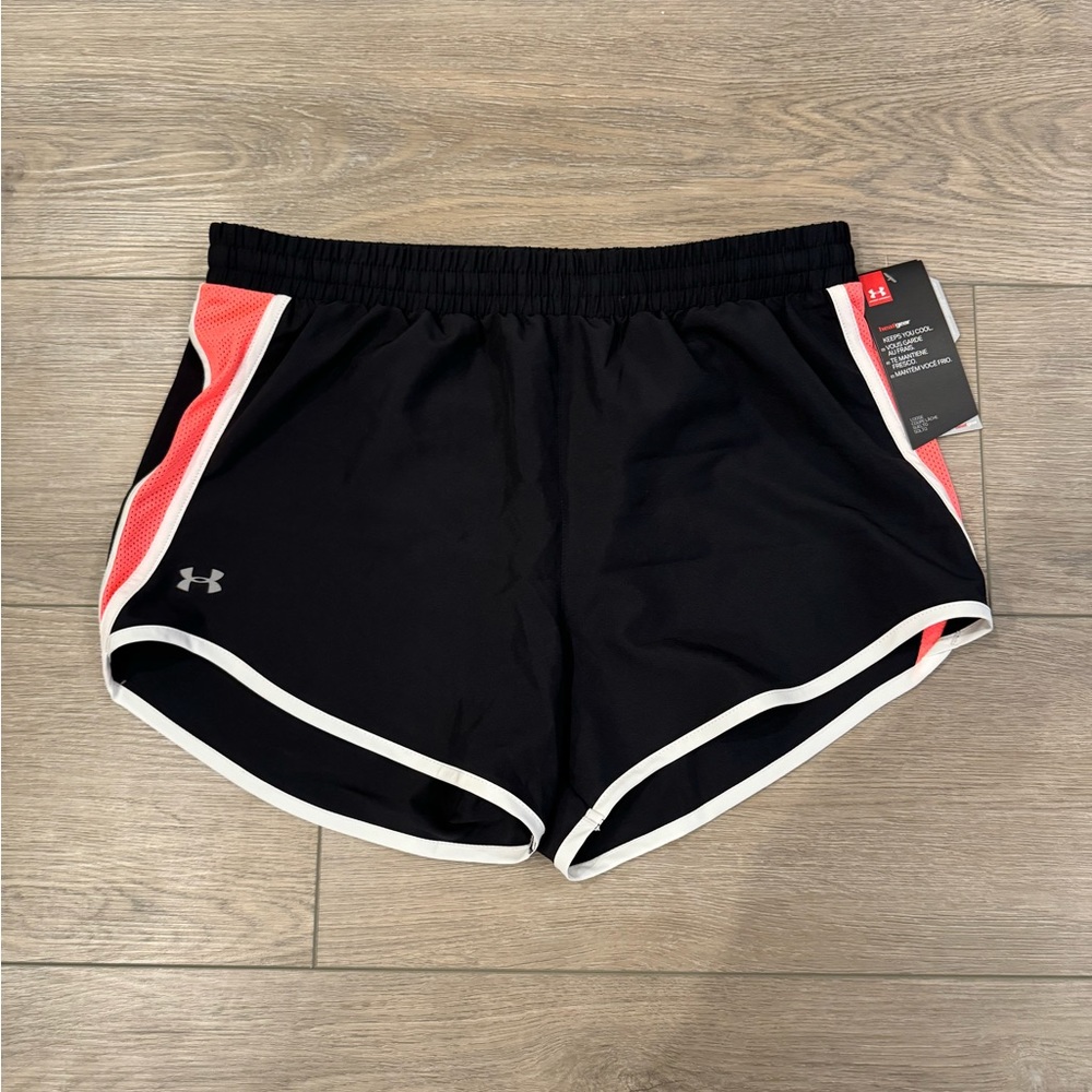 NWT Under Armour Women’s Athletic Running Shorts (Neon Pink and Black) - Small